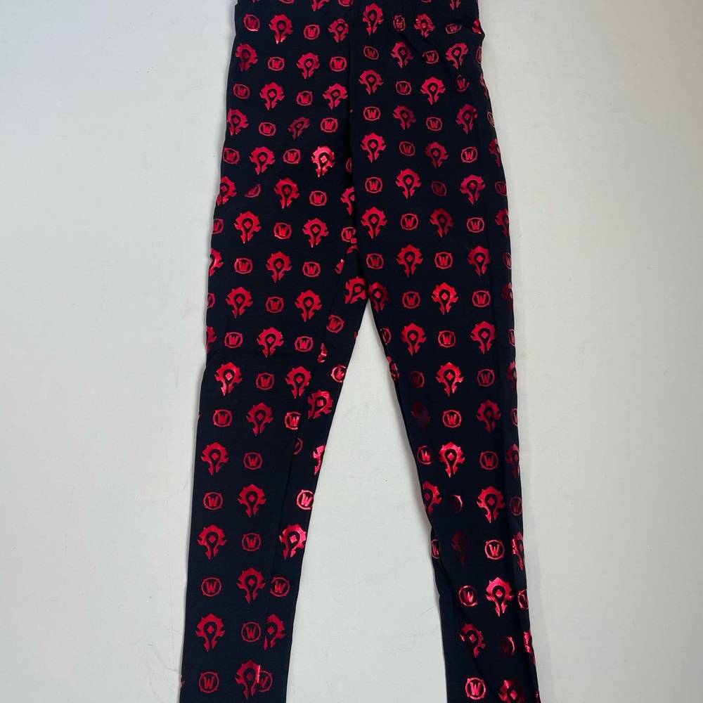 Welovefine World of Warcraft red black leggings